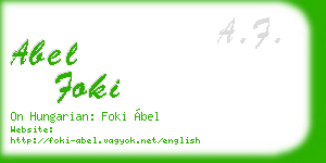 abel foki business card